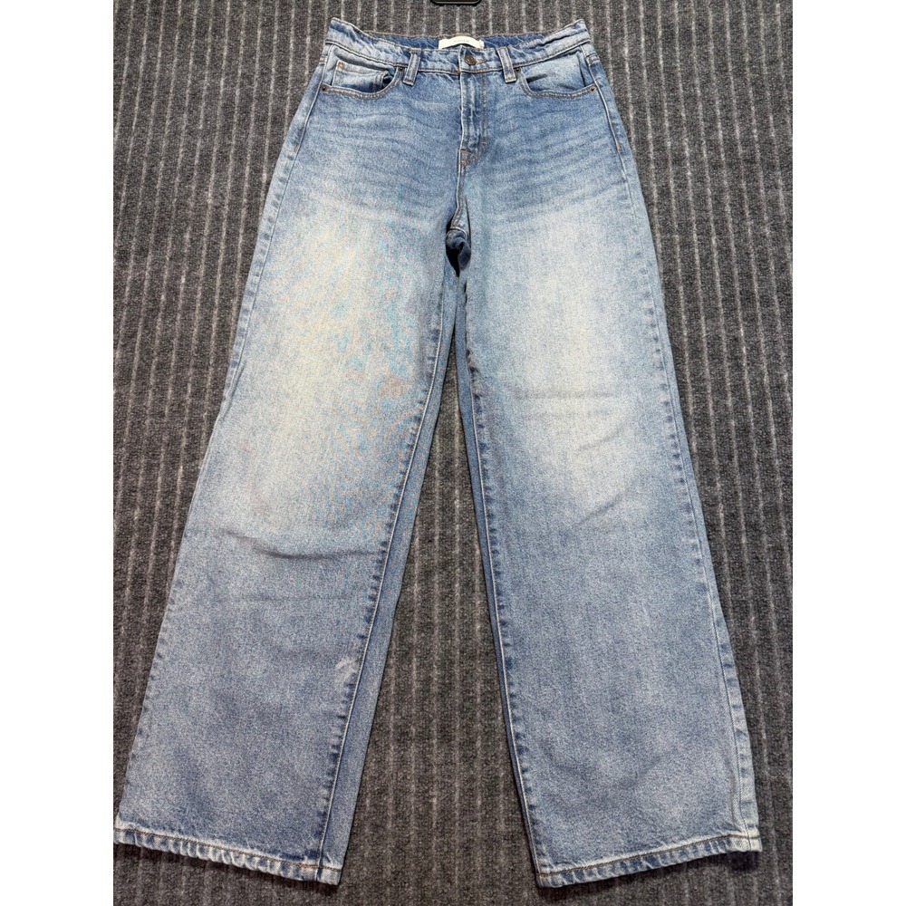 Classic Light Wash Wide Leg Jeans - Women's Flare & Wide Leg